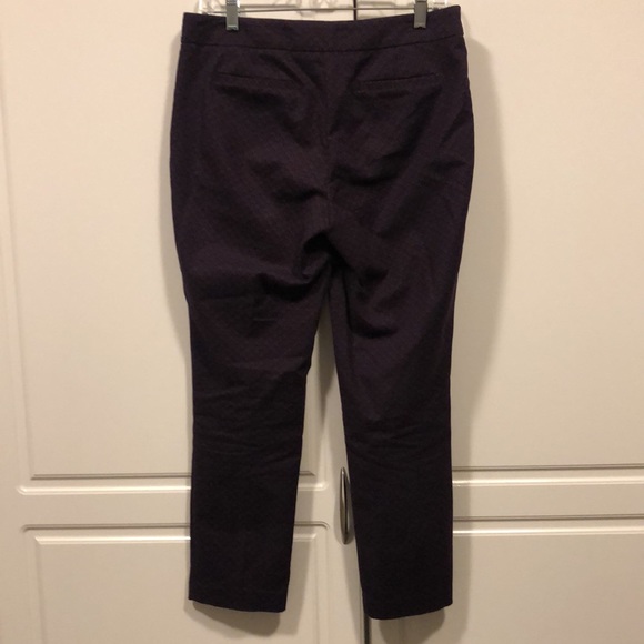 Halogen polka dot Women's burgundy and purple pants size 6 EUC like new - Picture 4 of 7
